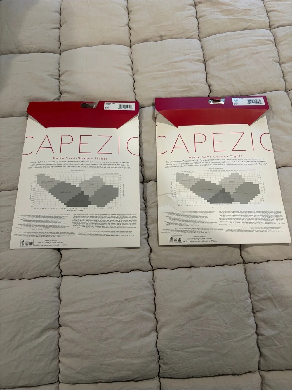 Capezio Stirrup Dance Tights - 2 Unopened - Light Suntan